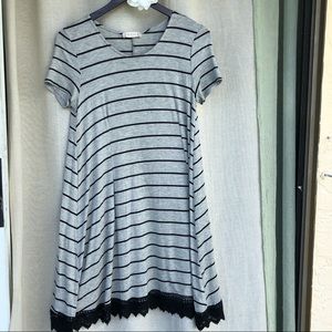 Gray and Black striped dress
